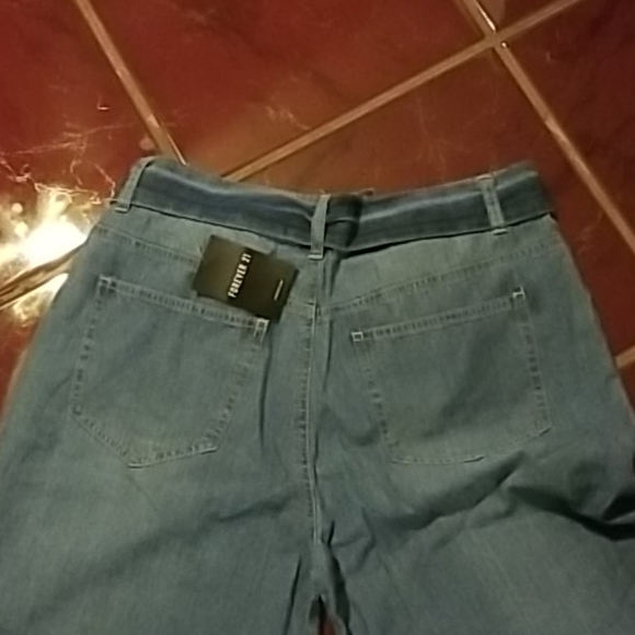 NEW - Forever 21 Denim Jean's Wide Leg - Picture 5 of 6